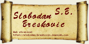 Slobodan Brešković vizit kartica